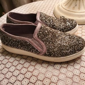 Sparkle Skechers slip on with memory foam